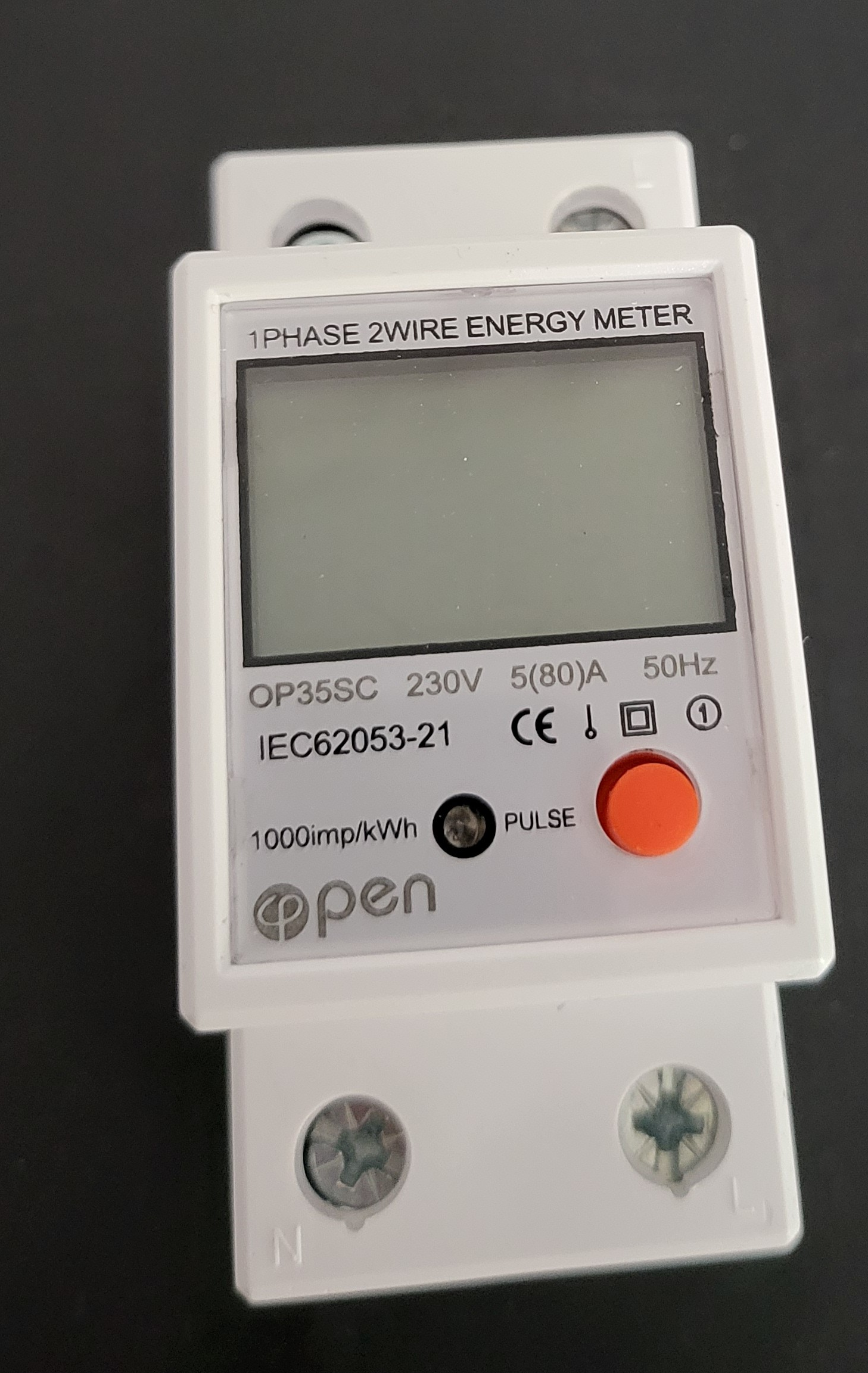 Merac spotreby energie jednofázový