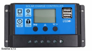Solárný regulátor nabíjania 12 24vPWM 10A